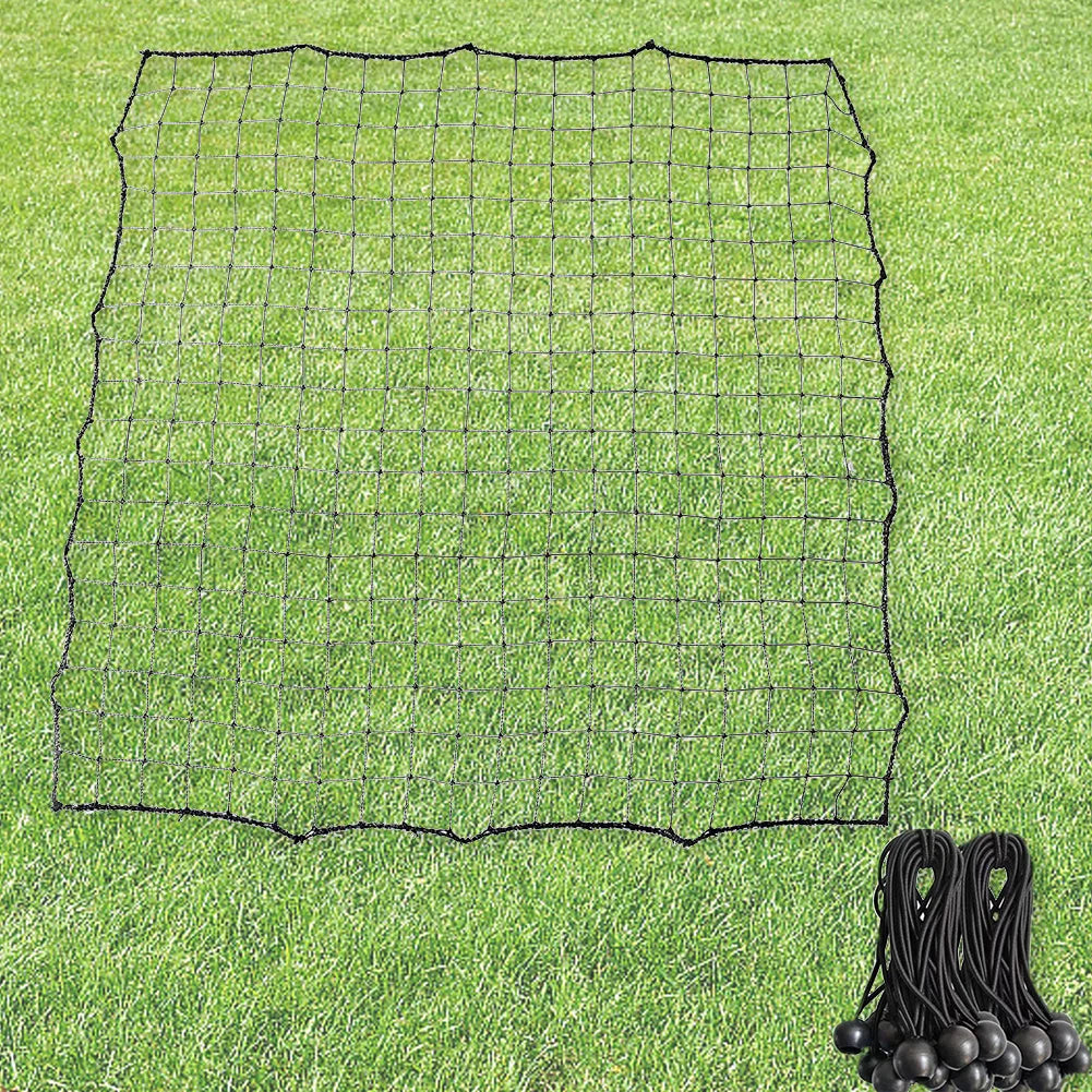 Soccer Rebounder Net with 20 Elastic Ropes Kickback Football Practice Net Target Goal Net Training Aid for Kids Teens