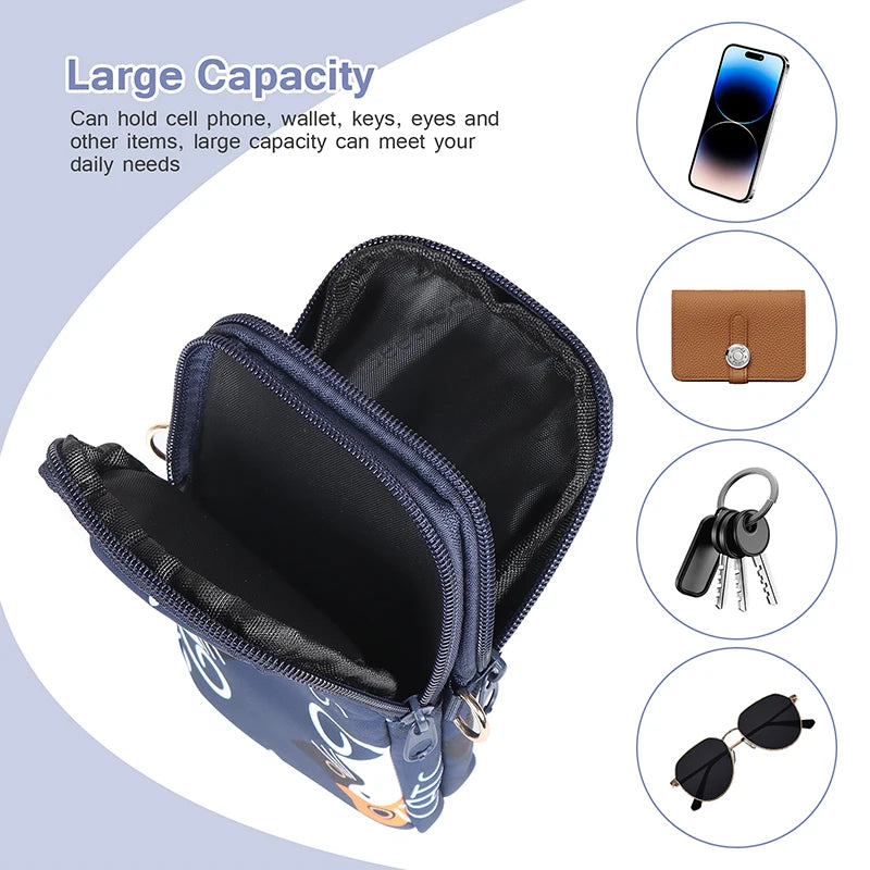 Women's Mobile Phone Case Bag Waterproof Shockproof Phone Bags for iPhone Multifunctional Portable Mini Women's Crossbody Bag