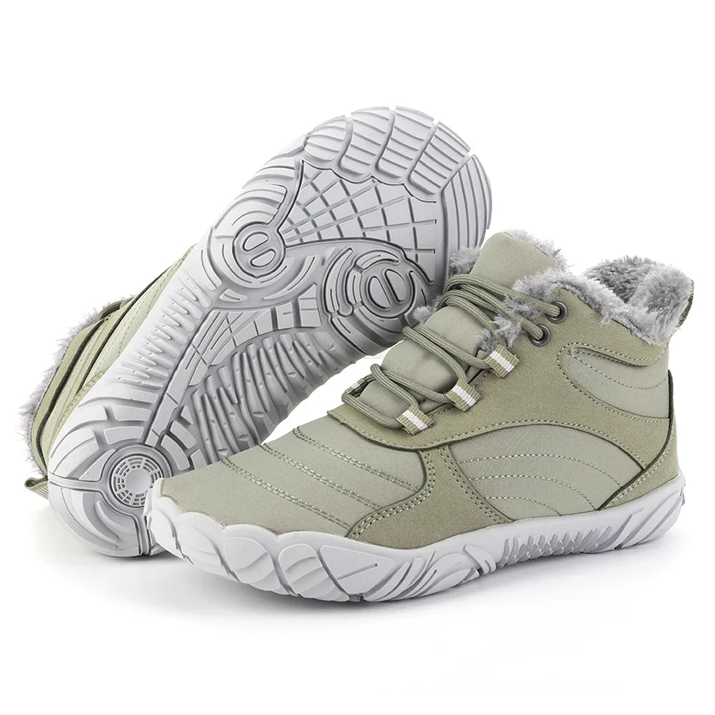 Womens Mens Waterproof Winter Barefoot Shoes Snow Boots Cotton Warm Fur Lined Unisex Walking Hiking Outdoor Hiking Walking Shoes