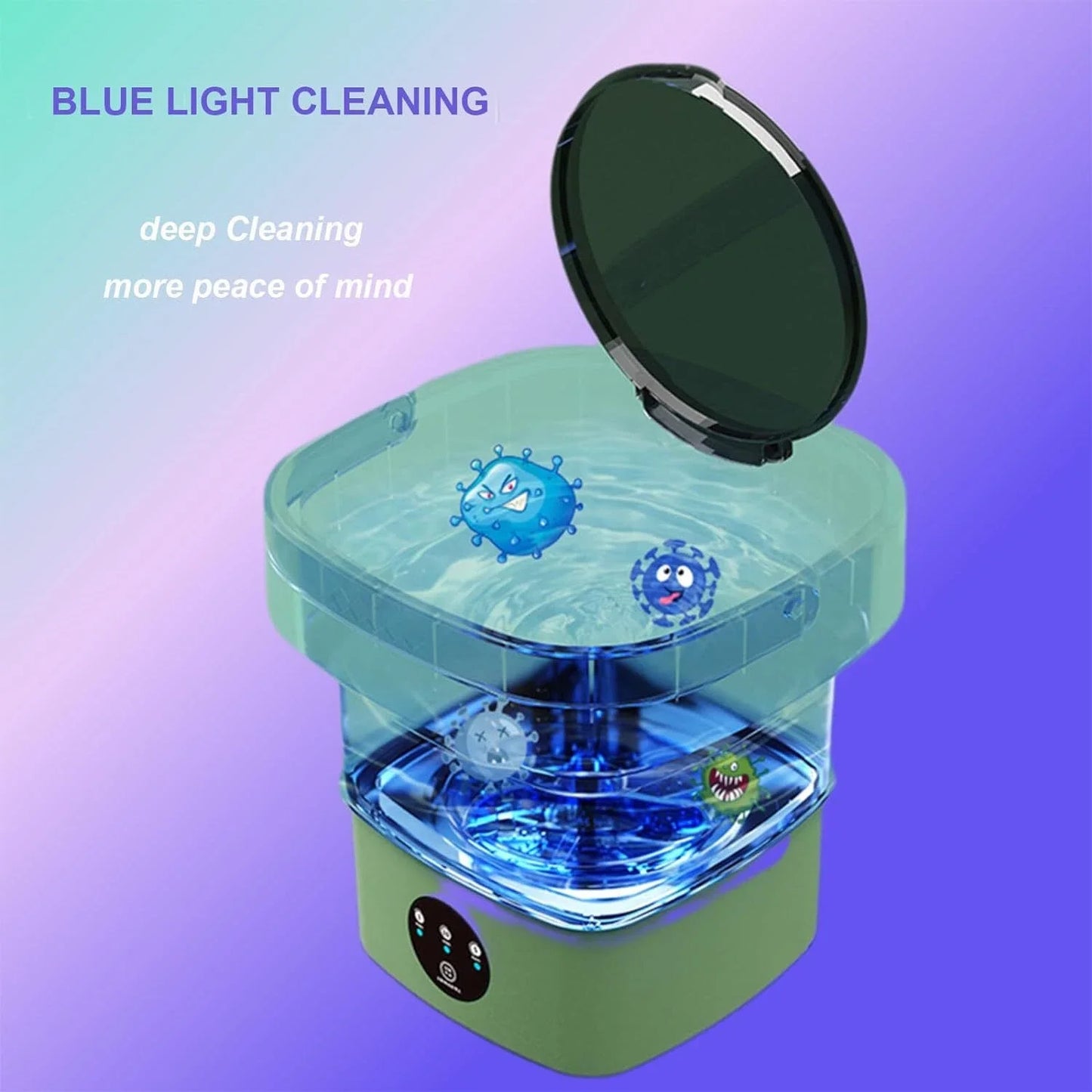 Mini Foldable Washer Portable Washing Machine Spin Dryer Washer For Camping Travel Home Underwear Sock 8L Laundry Cloth Tool