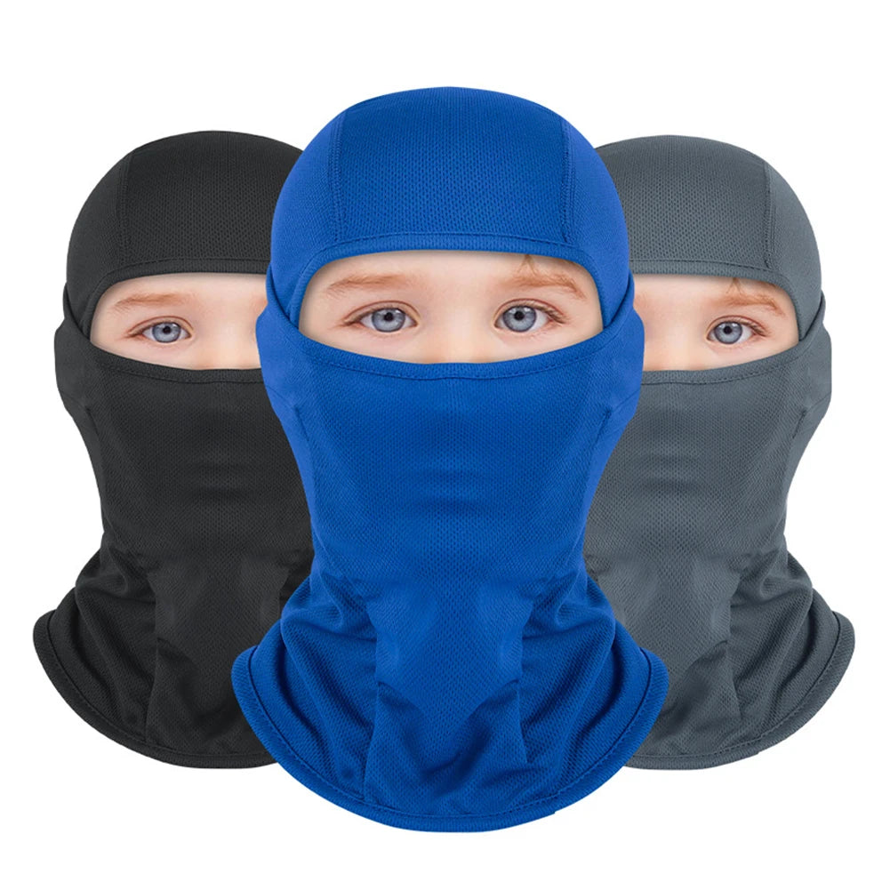 Kids Balaclava for Outdoor Cycling Hiking Mountaineering Children Riding Face Cover Windproof Bike Motorcycle Hood Hat