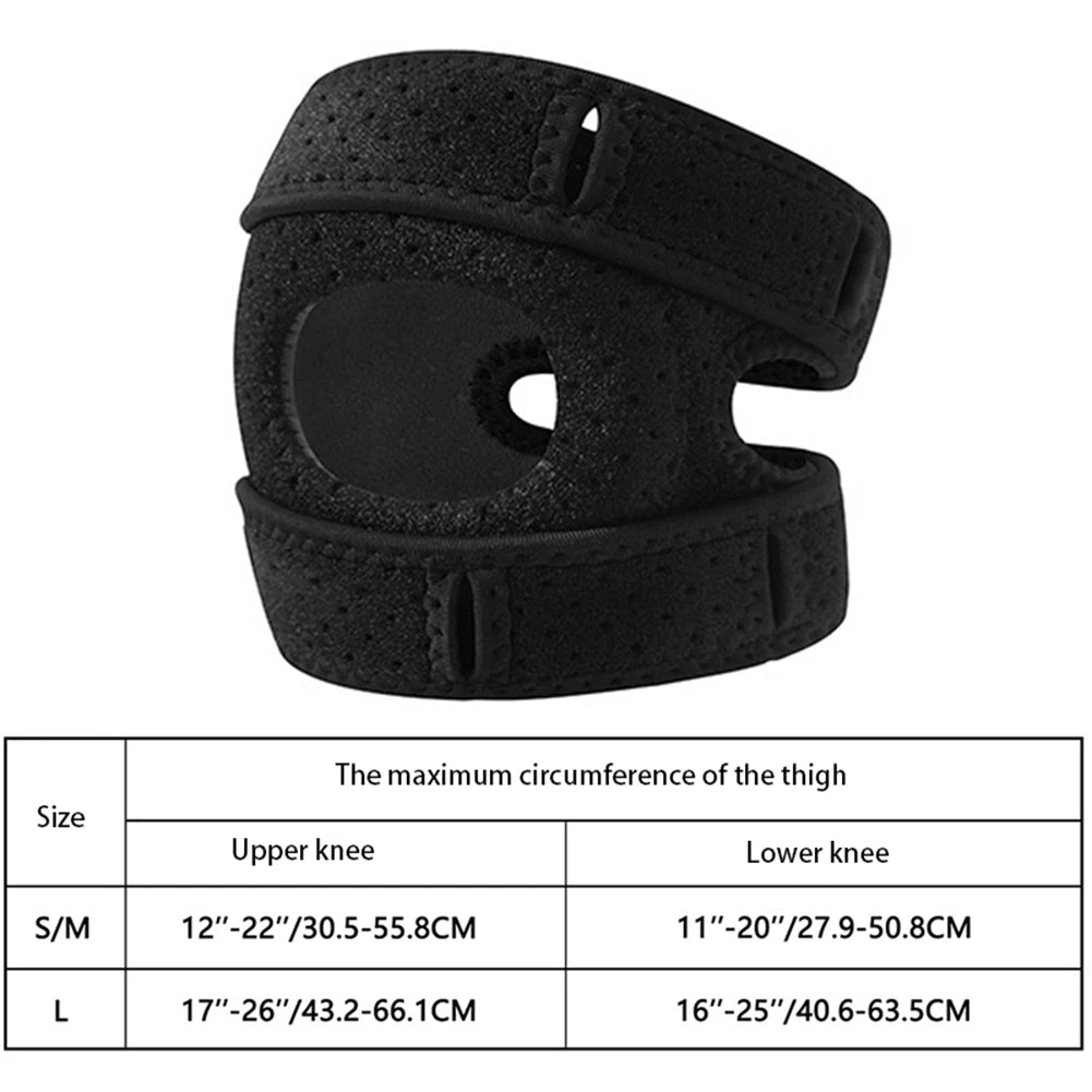 Patella Knee Brace Adjustable Open Patella Protector Support Band Comfortable Patella Knee Wrap Strap Bands for Running Sports