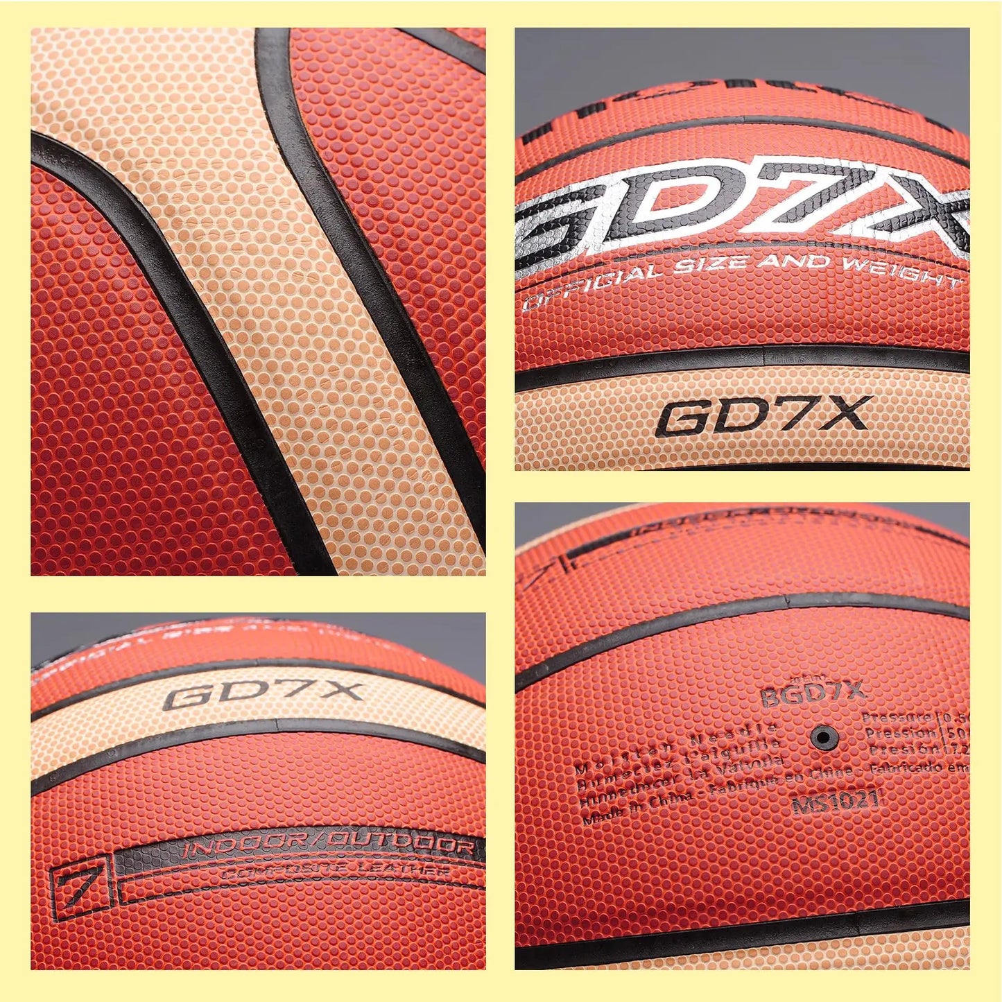 Original Molten GD7X Basketball Soft Touch Rubber and Faux Leather Training Basketball High Bounce Indoor Outdoor Basketball