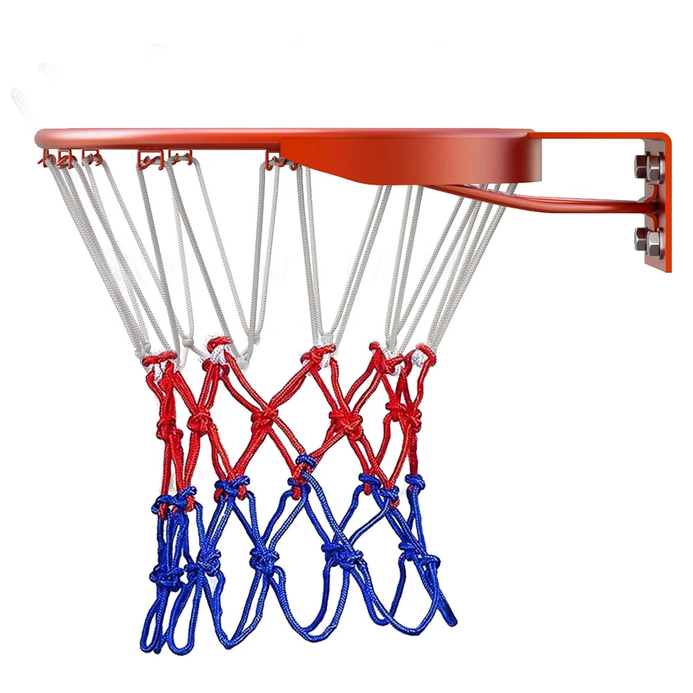 Basketball Hoop Net Outdoor Sports Basketball Hoop Standard Basketball Hoop Basket All-Weather Tri-Color Sports Entertainment