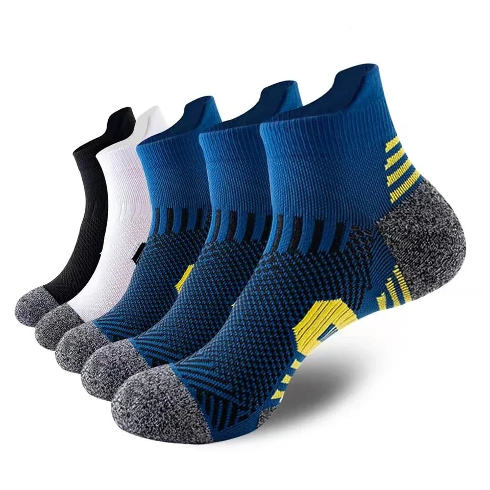 3/5Pairs Men's Sport Socks Breathable Outdoor Running Basketball Socks Training Short Tube Socks For Men