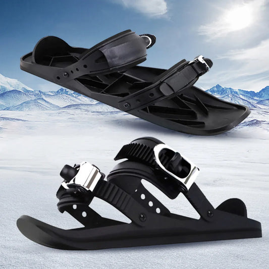Mini Short Ski Skates Short Mini Skating Ski Shoes Portable Mini Skating Ski Shoes for Winter Outdoor Sports