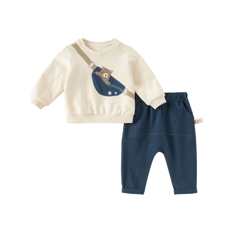 Dave Bella Boys Long Sleeve Hoodie Pants Sets Autumn Spring Cartoon 2pcs Pullover Trousers Suit Casual Kids Clothes DB3222696