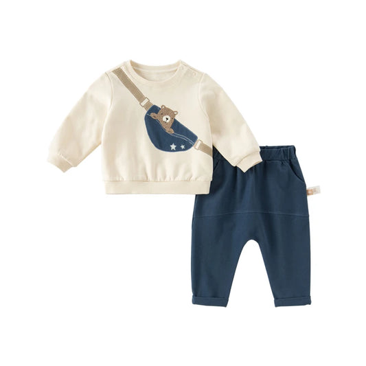 Dave Bella Boys Long Sleeve Hoodie Pants Sets Autumn Spring Cartoon 2pcs Pullover Trousers Suit Casual Kids Clothes DB3222696