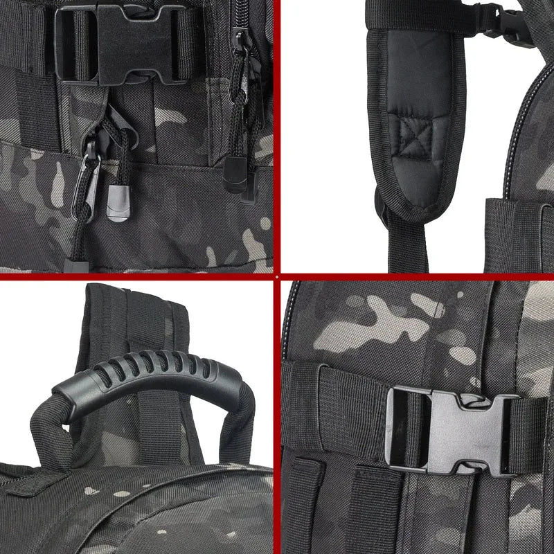 Extra Large 60L Travel Laptop Backpacks Military Tactical Backpack For Men Women Water Resistant Sturdy Outdoor Camo Bag