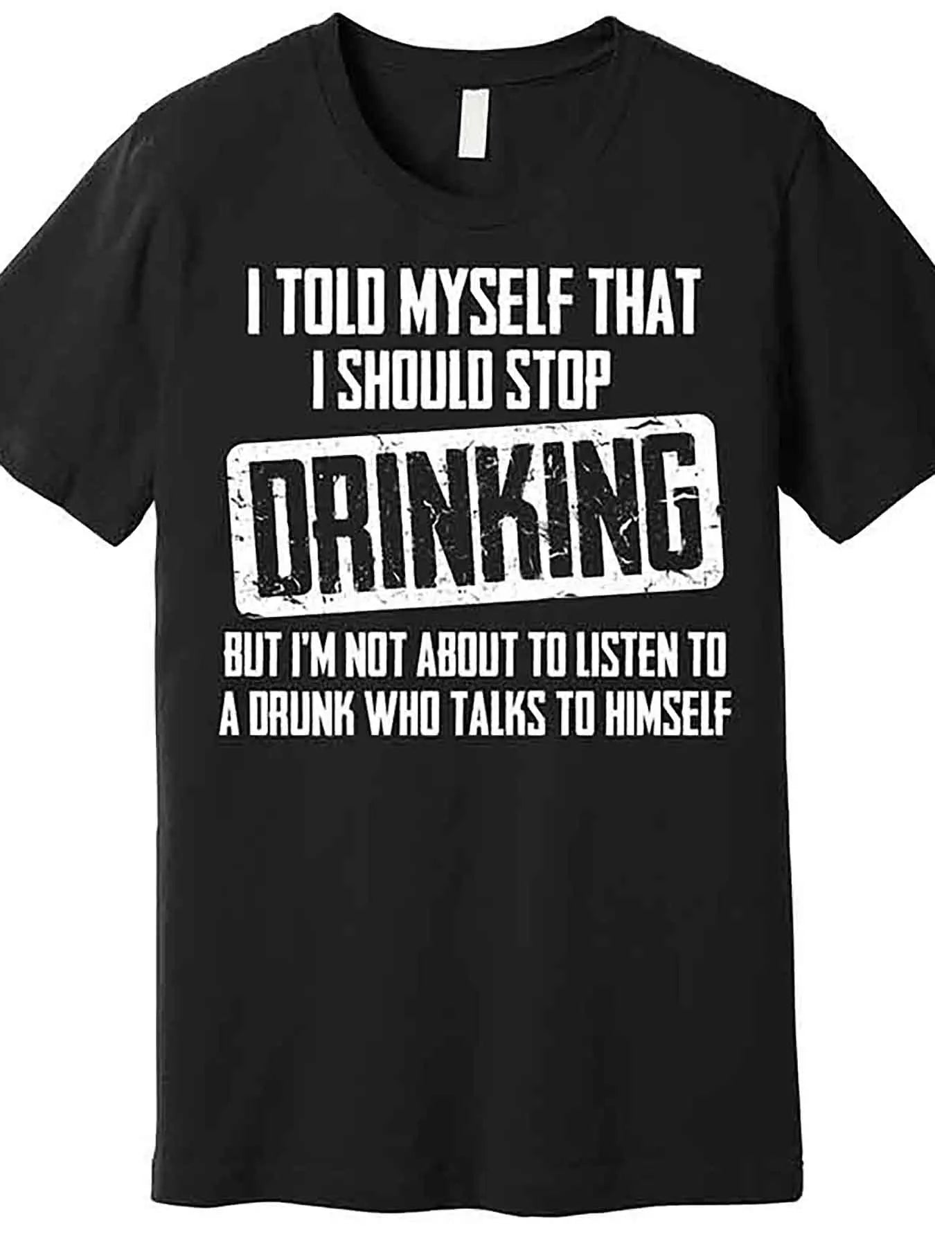 Humorous "I Should Stop Drinking" Men's Graphic Tee - Premium Black Short Sleeve T-Shirt for Casual Wear