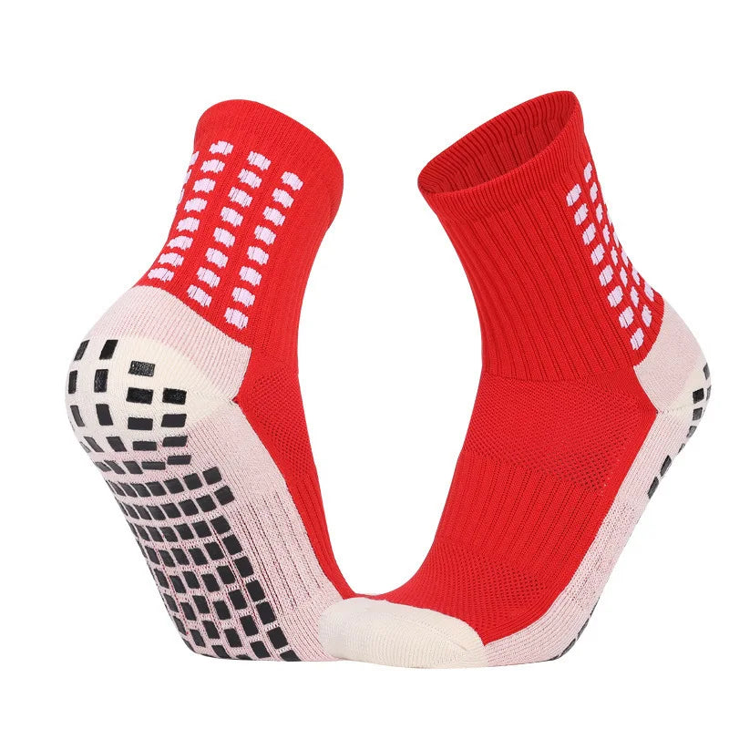 1 Pairs Football Socks Men Women Sports Socks Non-slip Silicone Bottom Soccer Socks Rugby Tennis Volleyball Badminton Socks Outd