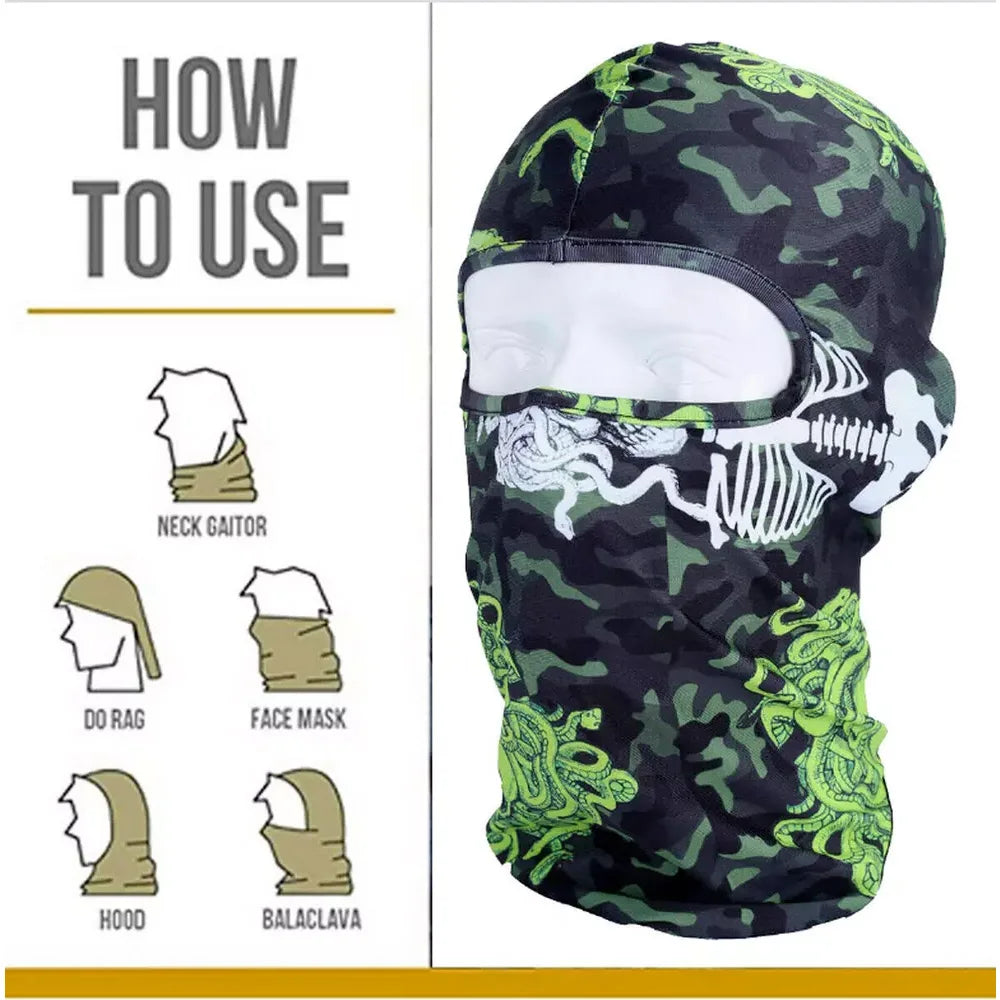 Outdoor Sports Balaclava UV Protection Breathable Riding Motorcycle Face Mask Cover Headgear Men Women Cycling Neck Face Shield