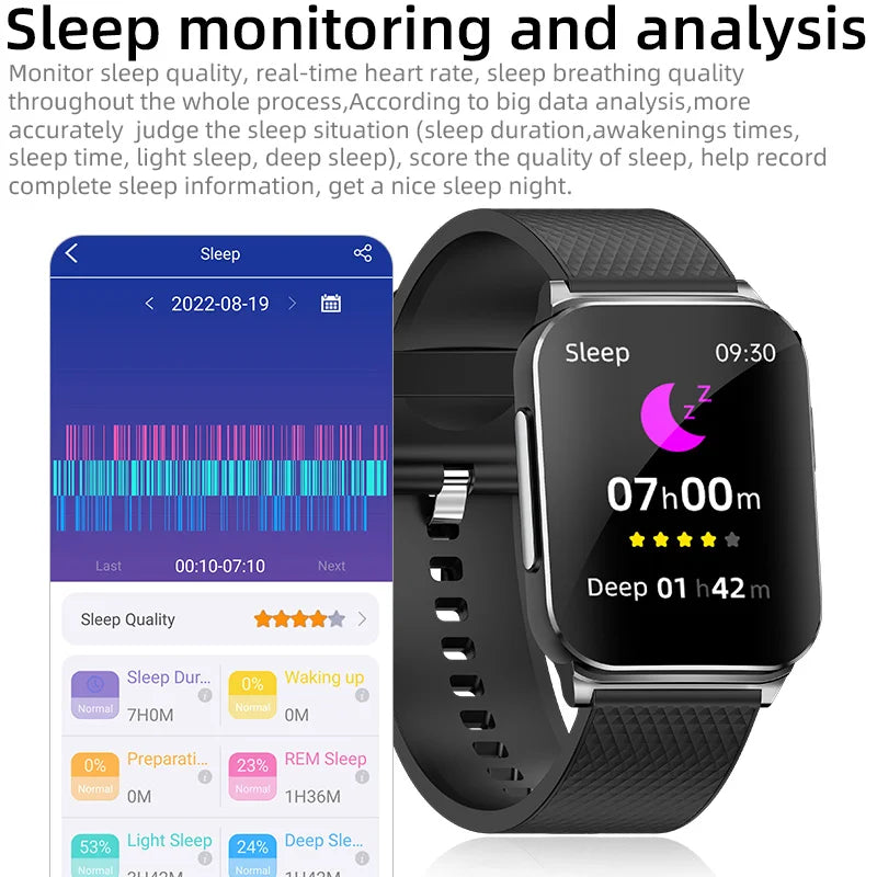 2025 New ECG+HRV Smart Watch Men Women Heart Rate Blood Pressure Body Temperature Sleep Monitor Fitness Pedometer Sports Watch
