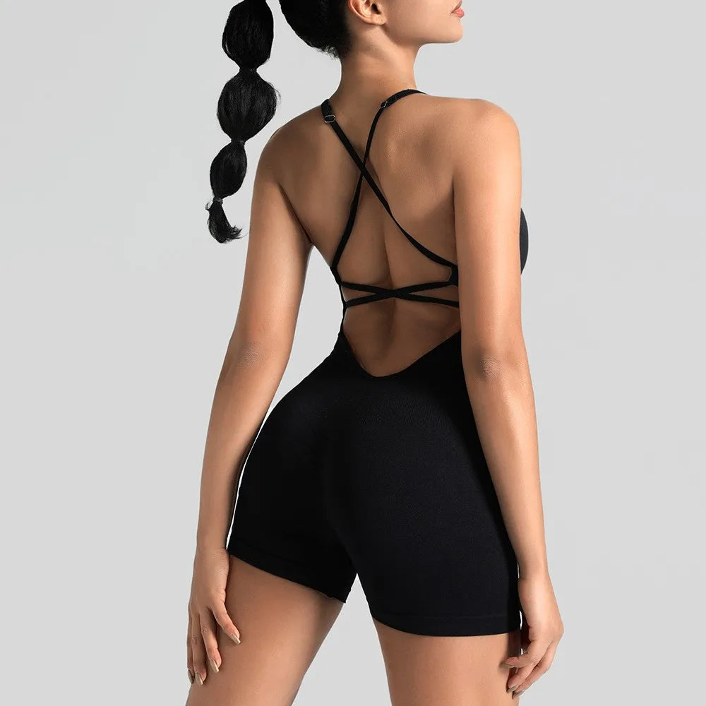 Women Bodysuits Tummy Control Butt Lifting Sports Shapewea Fitness Sports Bodysuit Yoga Suit Women's Gym PushUp Workout Clothes