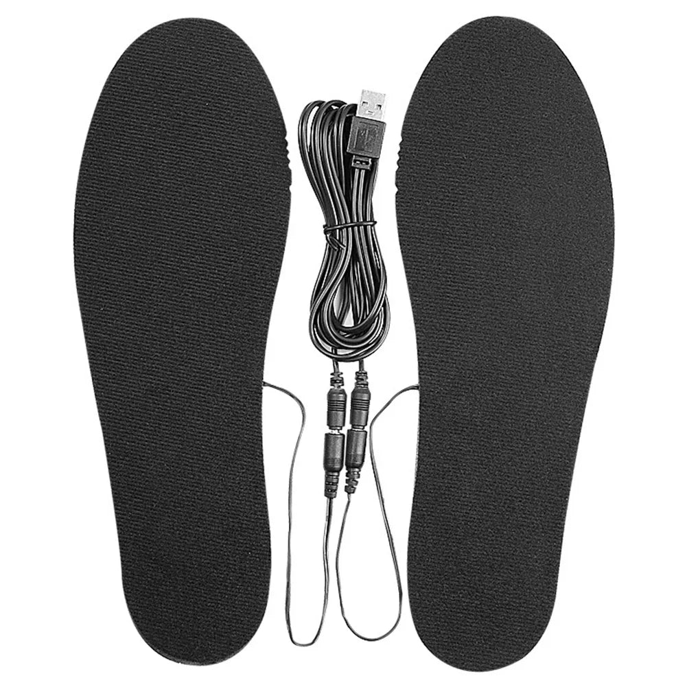 USB Heated Shoe Insoles Electric Heated Shoes Pad Cuttable Electric Heated Insoles Washable for Winter Camping Fishing