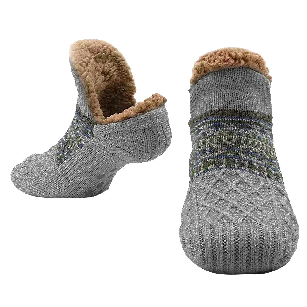 Men Women Winter Indoor Home Slippers Socks Non Slip Bedroom Sleeping Sock Soft Thermal Slipper Socks for Christmas