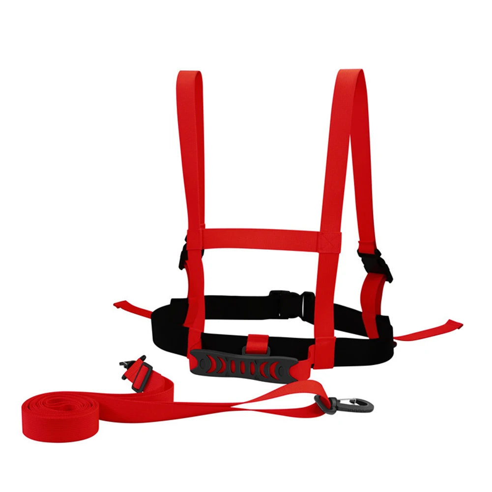 Adjustable Children Ski Training Belt Safety Traction Harness Rope Outdoor Winter Sports Skiing Training Shoulder Belt
