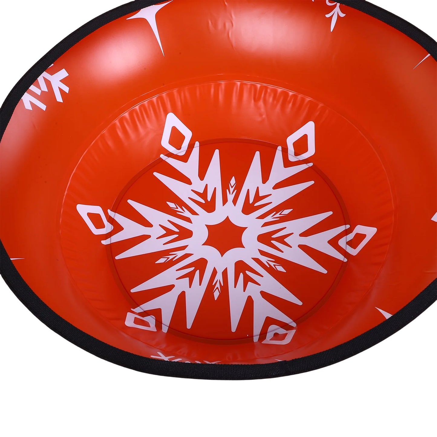 Inflatable Snow Sled 43.3 Inch Snow Tube PVC Cold Proof Ski Ring Winter Toy with 2 Handles and Towable Strap for Outdoor Sleddin