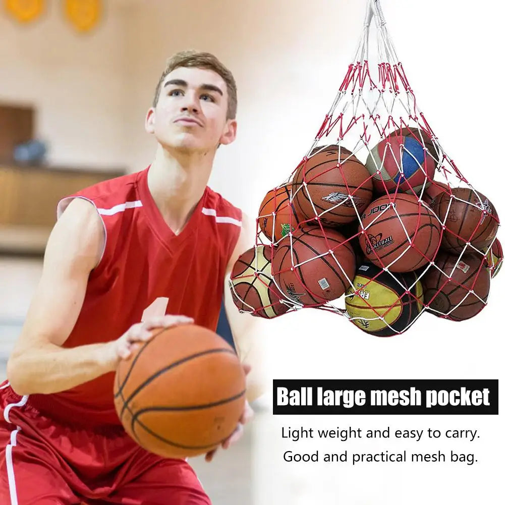 Basketball Volleyball Ball Net Bag Holds 10 Balls Ball Carry Bag Sports Ball Mesh Net for Basketball Football Soccer Volleyball