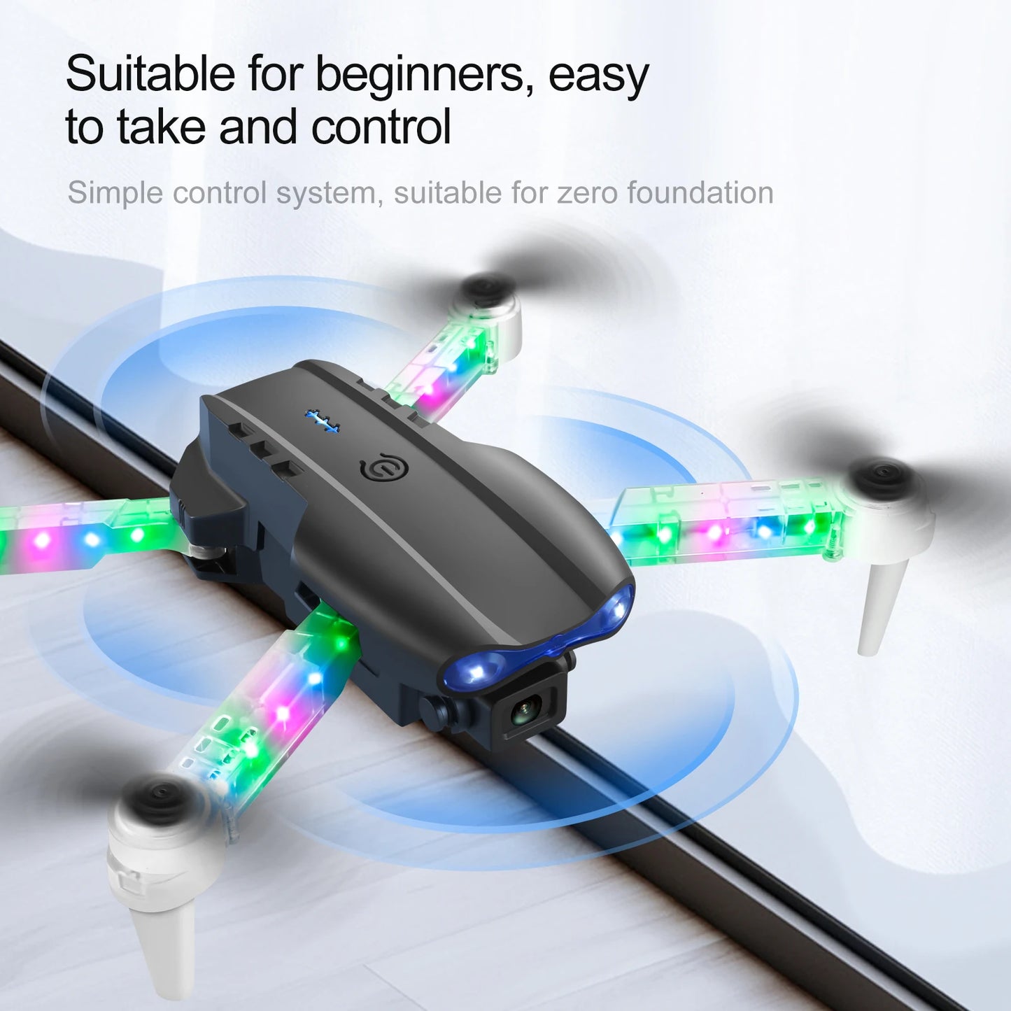 4K HD Dual Camera Mini Drone WiFi FPV E99 MAX Selfie RC UAV 6-Axis Gyro One-Key Auto Return Foldable Drone Adjustable RC Plane