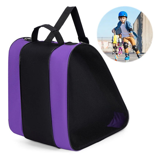 Roller Skate Bag Ice-Skating Shoulder Bag Adjustable Strap Skiing Roller Skate Storage Bag Multi-Compartments for Ski Sports