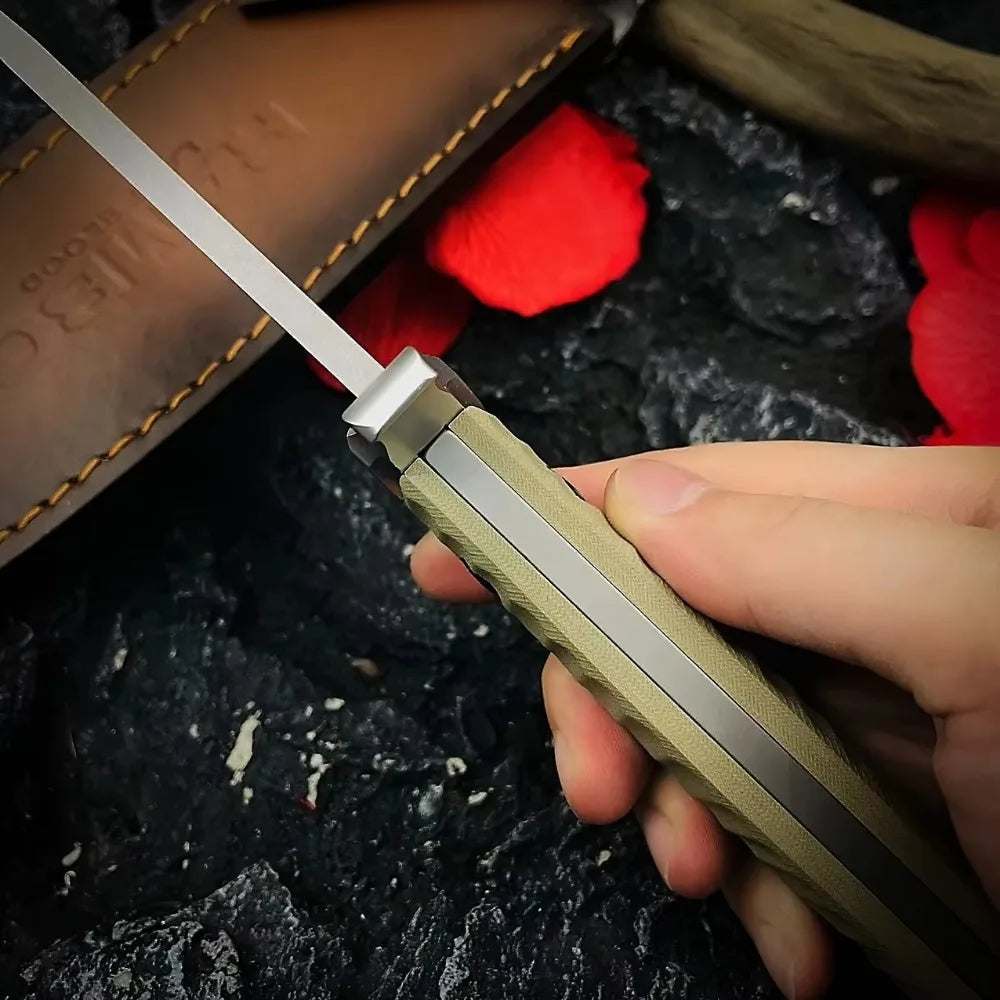 MK9 9Cr18 steel High hardness sharp Outdoor tactical knife Survival knife Stallone with knife sheath camping pocket knife