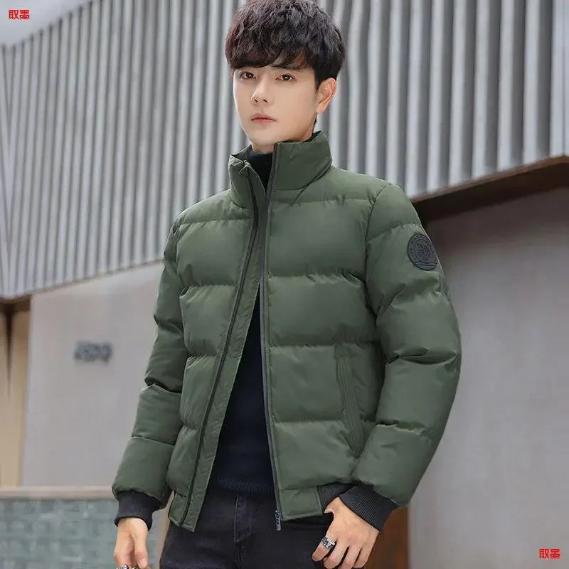 Thickened Fleece Cotton Jacket Casual Men's Winter Coat Young People's Fashionable Oversized Cotton Padded Vest Top