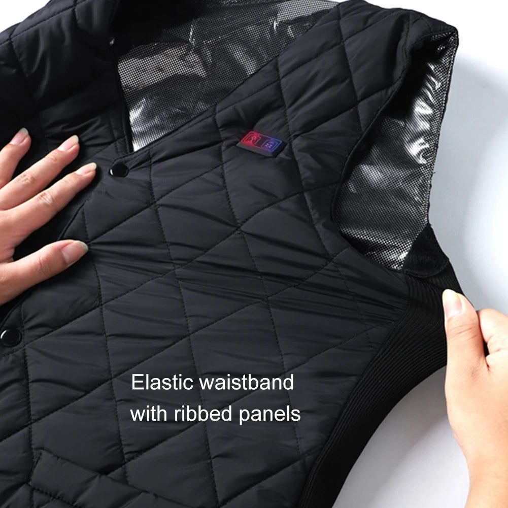16 Places Zones Heated Vest 3 Gears Heated Vest Coat USB Charging Thermal Electric Heating Clothing Women Men for Camping Hiking