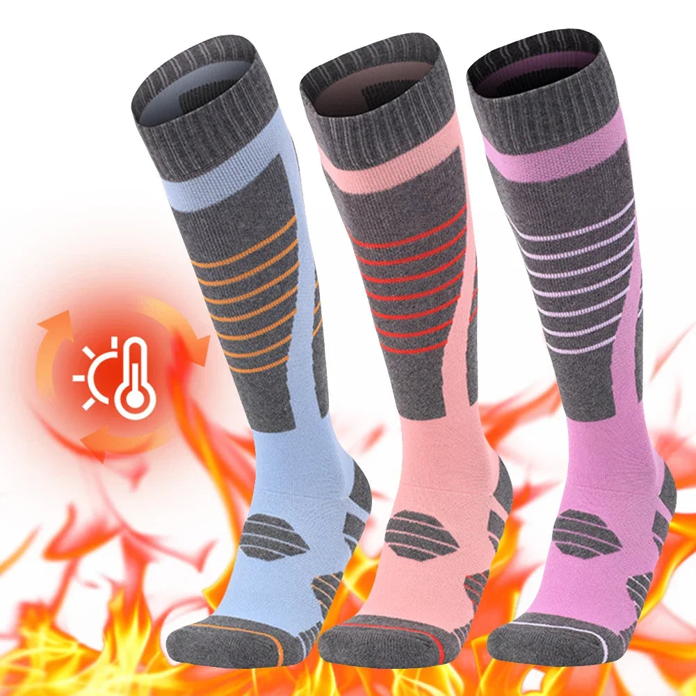 Winter Thermal Ski Socks Cycling Soccer Snowboard Socks Climbing Sports Socks for Women Outdoor Skiing Cycling Running Hiking