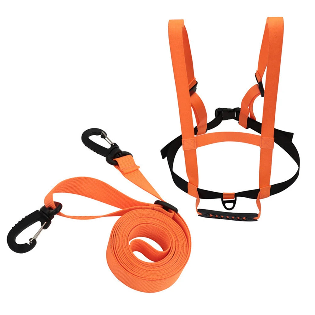Adjustable Children Ski Training Belt Safety Traction Harness Rope Outdoor Winter Sports Skiing Training Shoulder Belt
