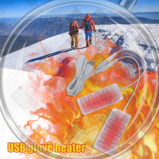 Electric Heating Pad Portable Glove Heating Sheet Lightweight Carbon Fiber 5V for Outdoor Camping Hiking Winter Hand Warm