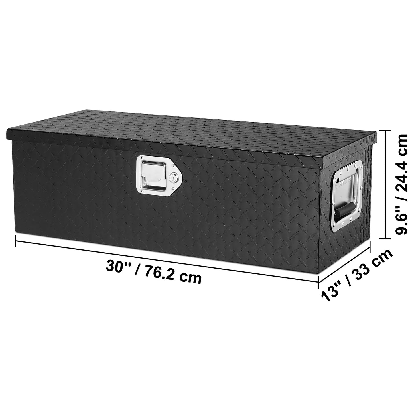 VEVOR Heavy Duty Aluminum Truck Bed Tool Box Plate Tool Box with Side Handle and Lock Keys Storage Tool Box  for PickupTruck Bed
