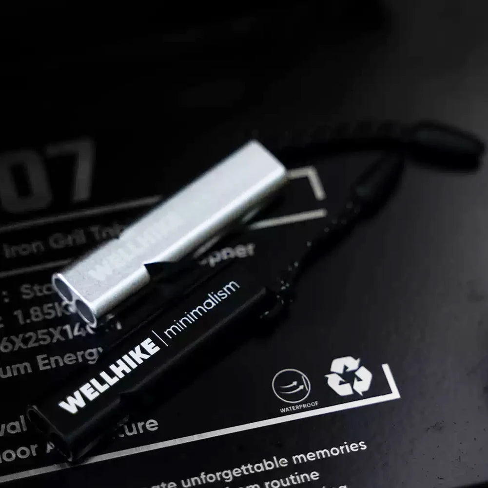 Double Tubes Emergency Survival Whistle with Lanyard Safety Loud Whistle 120dB High Frequency Whistle for Hiking Camping Fishing