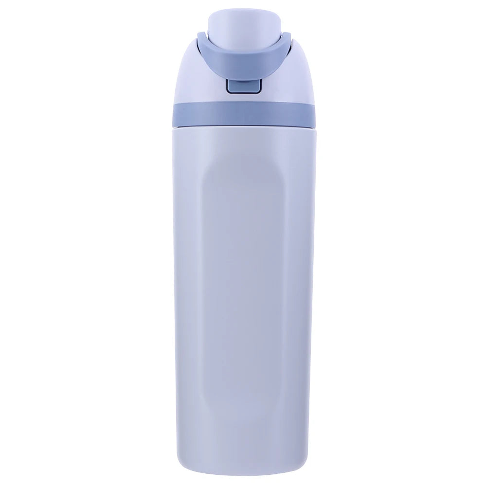 600ml Straw Sports Water Bottle with Handle Travel Vacuum Flask 316 Stainless Steel Vacuum Thermal Insulated Mug for Women Men