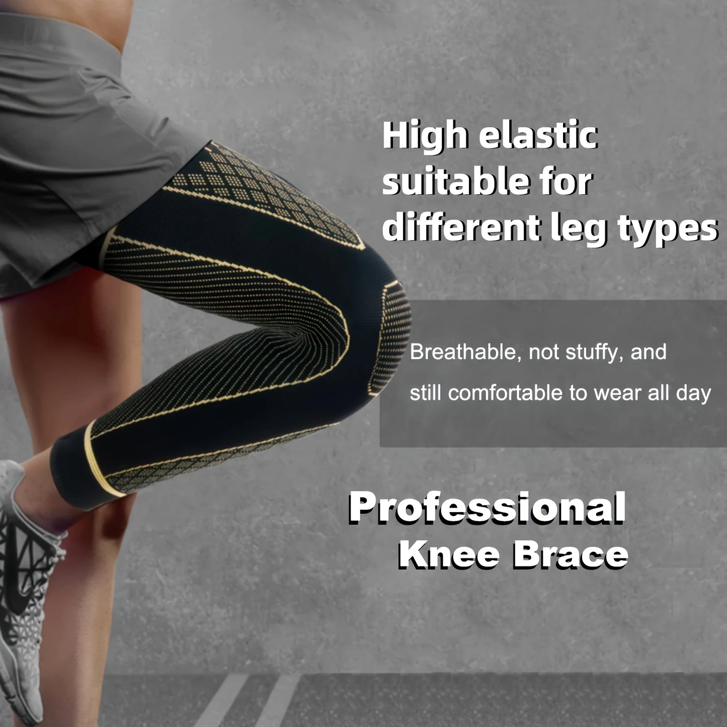 2 Pack Copper Ion Sports Knee Pads, Extended Leg Pads, Knee Protection, Calf Compression Basketball, Football and Tennis Sports Knee Pads and Leg Pads