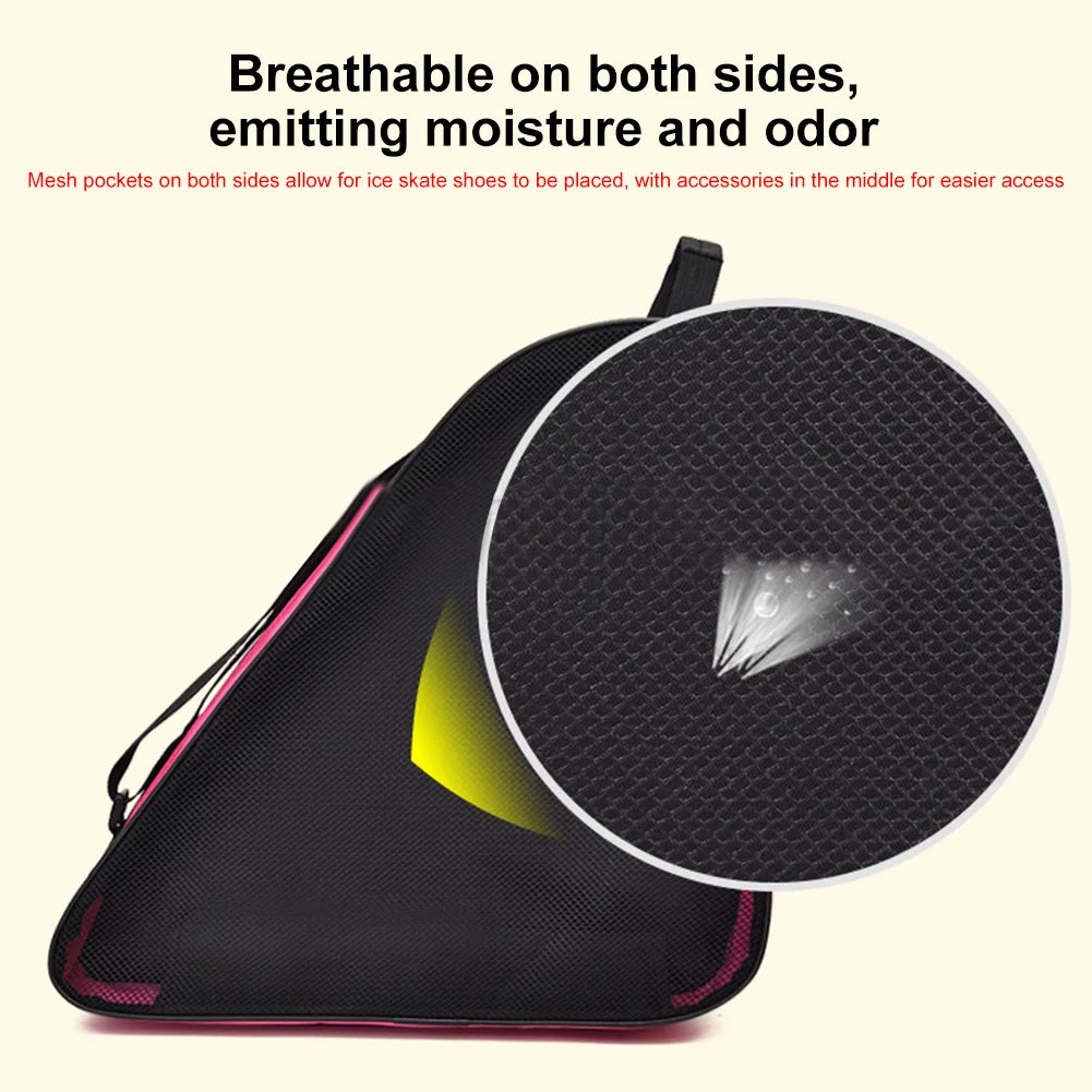 Kids Travel Ice Skating Backpack Breathable Thicken Inline Skates Bag Single Shoulder/Handheld Roller Skate Accessories for Kids