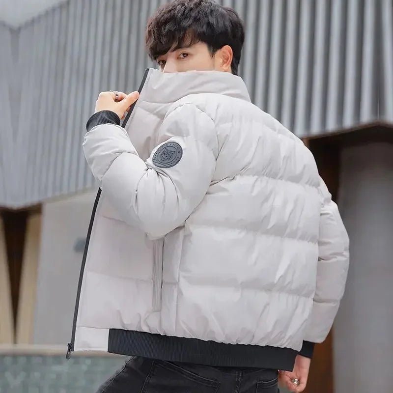 Thickened Fleece Cotton Jacket Casual Men's Winter Coat Young People's Fashionable Oversized Cotton Padded Vest Top