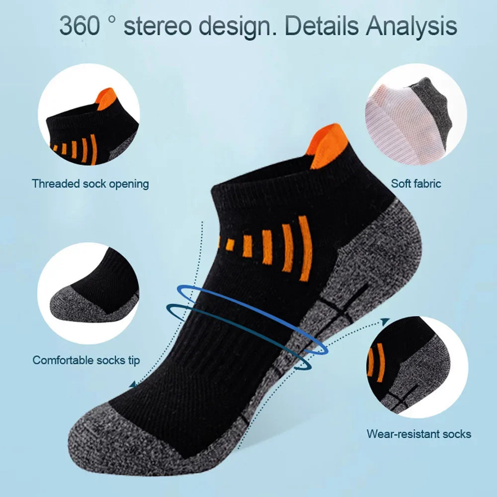 6 Pairs of Women's Sports Compression Socks - Low-top Breathable Moisture-wicking Socks Suitable for Running and Outdoor Sports