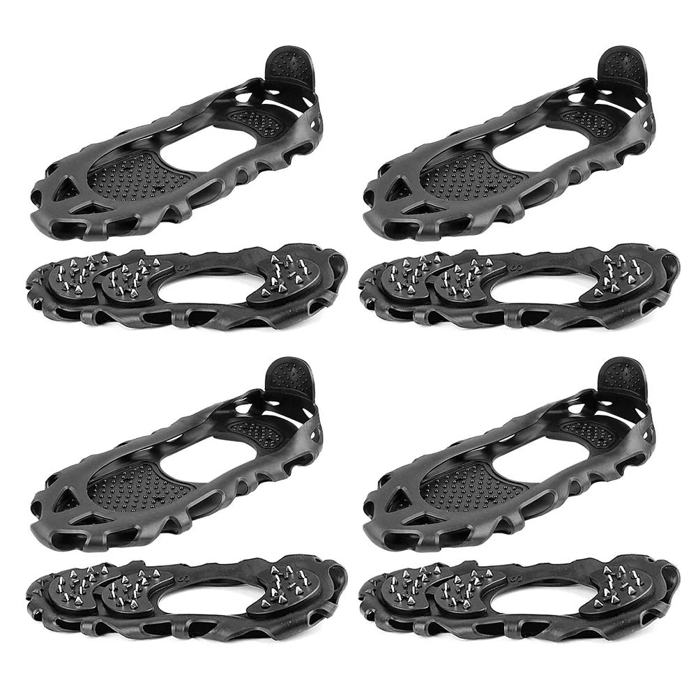 30 Spikes Ice Cleats Ice Snow Traction Cleats Portable Snow Cleats Spikes Grips Cleats for Mountaineering Climbing
