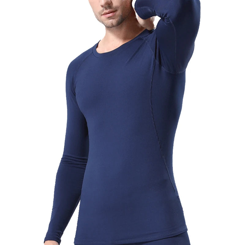 Men's Thermal Shapewear, Skiing Warm Base Layer Set, Fleeced Shapewear Tops & Pants,Clearance Man Fitness Sports Gym Pants+Shirt