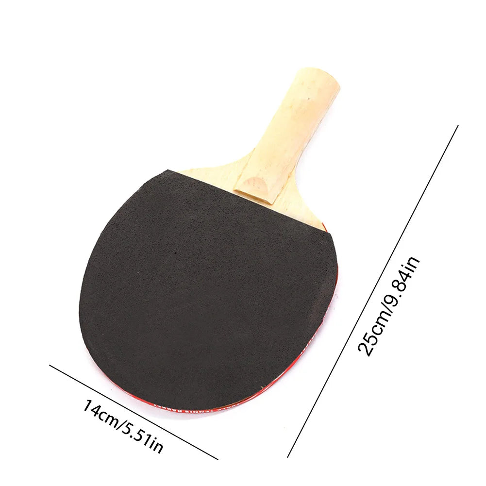 Table Tennis Rackets with Balls Table Tennis Net and Post Set Ping Pong Racket Set for Indoor/Outdoor Games