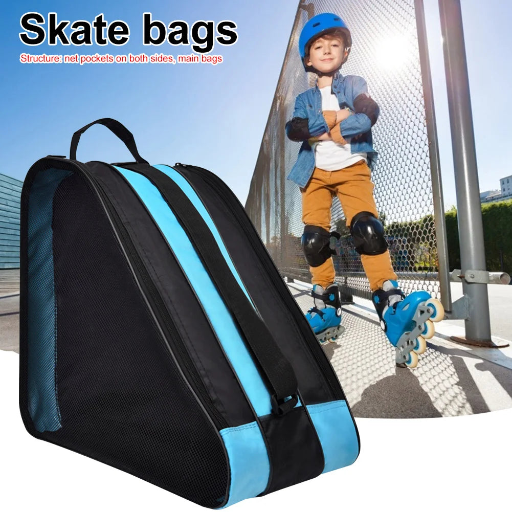 Kids Figure Skating Bag Single Shoulder/Handheld Thicken Inline Skates Bag Skates Storage Bag Roller Skate Accessories for Kids