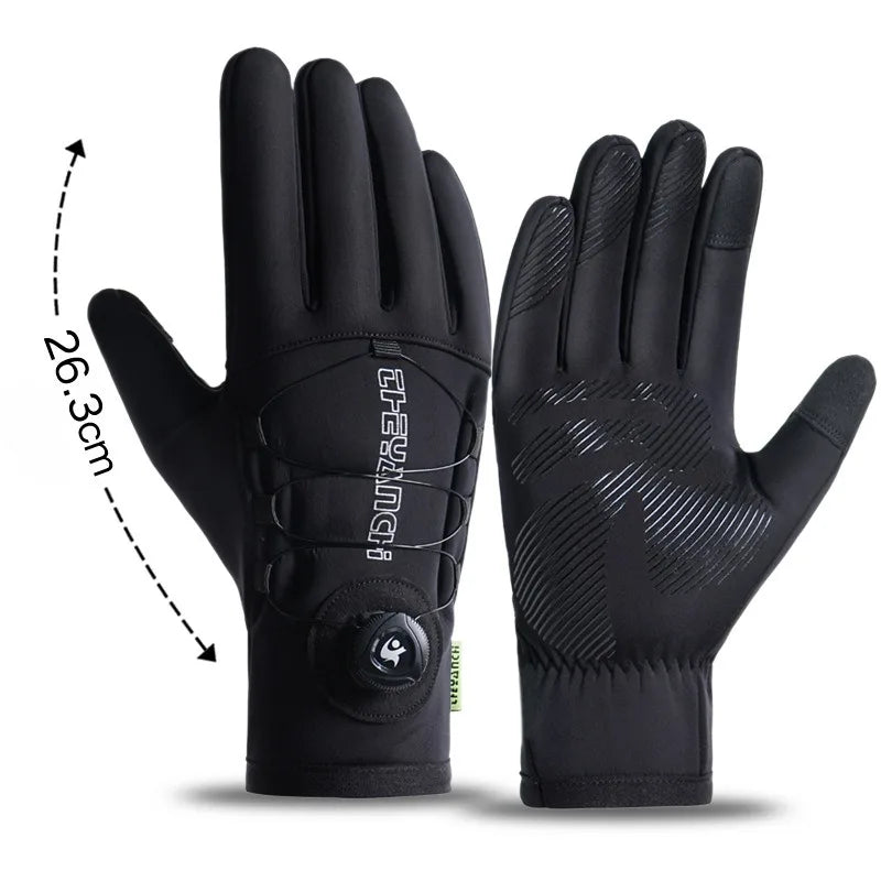 Winter Warm Gloves for Men Women Extended Thickened Windproof and Waterproof Sports Touchscreen Skiing Cycling Gloves