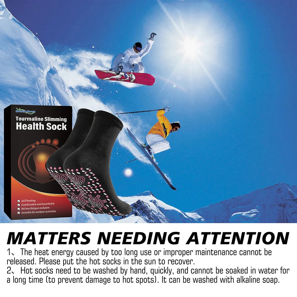 Winter Warm Self Heated Massage Socks Therapy Non-slip Therapy Massage Socks Comfortable Anti-Fatigue Arch Support for Men Women