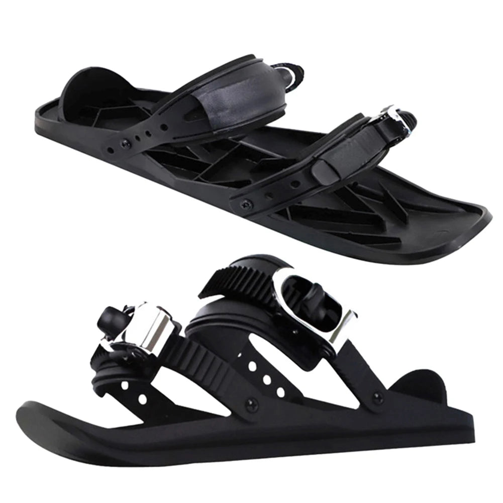 Mini Short Ski Skates Short Mini Skating Ski Shoes Portable Mini Skating Ski Shoes for Winter Outdoor Sports