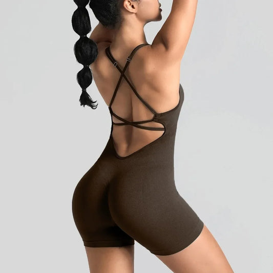 Women Bodysuits Tummy Control Butt Lifting Sports Shapewea Fitness Sports Bodysuit Yoga Suit Women's Gym PushUp Workout Clothes