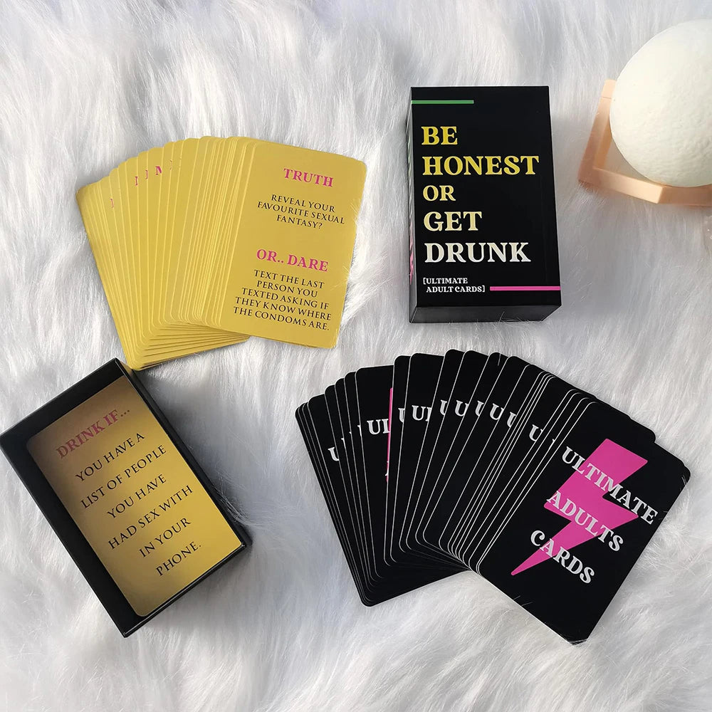 77 Cards / Deck Be Honest or Get Drunk Ultimate Adult Card Game Fun Drinking Board Games for Game Night Party Favor Gifts