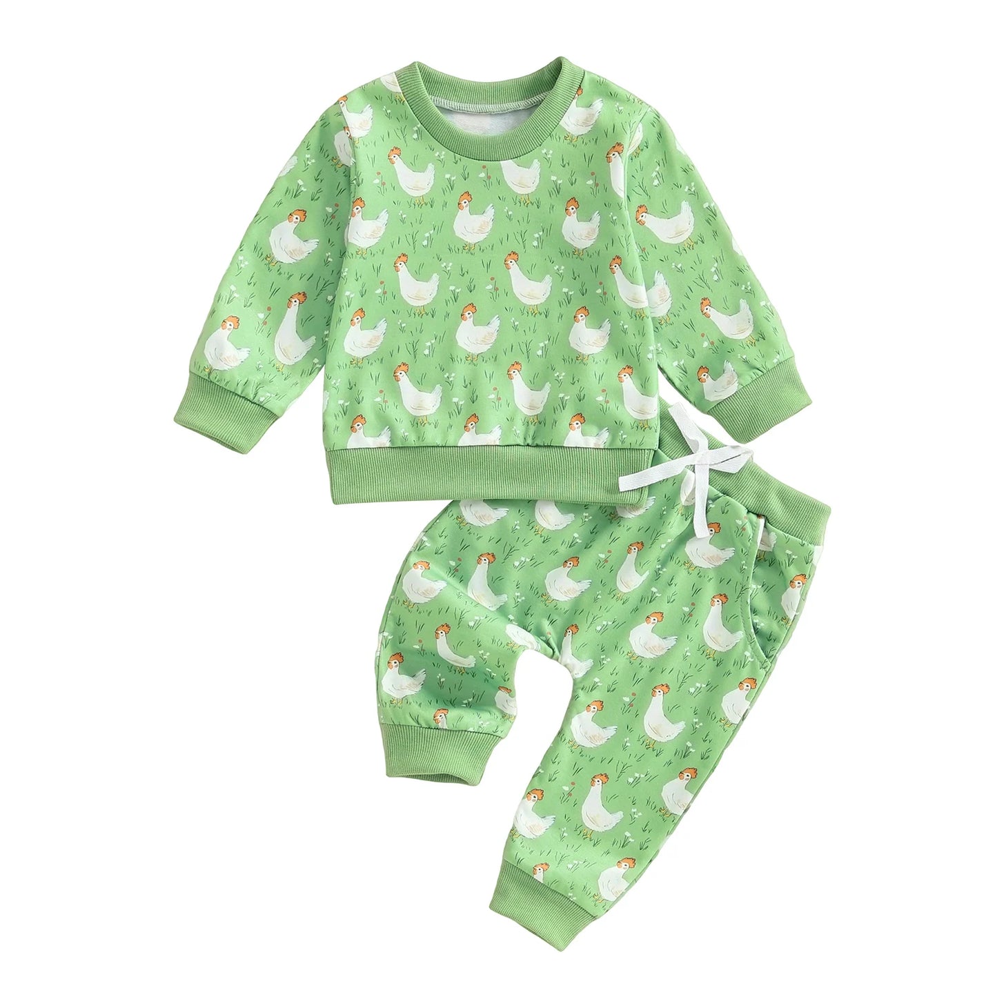 Toddler 2Pcs Autumn Outfits Long Sleeve Forest Fox Print Hoodie Joggers Set Baby Clothing for Boys and Girls