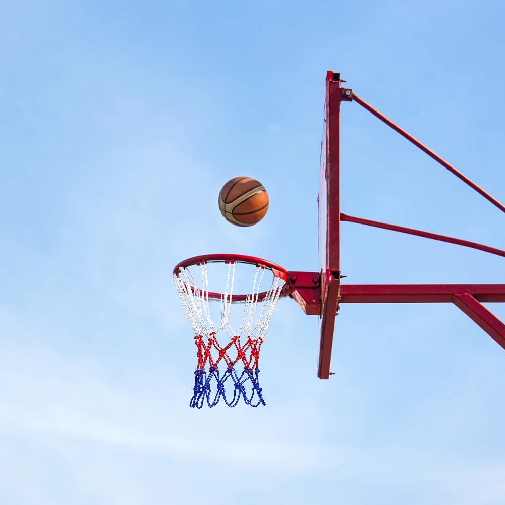 Basketball Hoop Net Outdoor Sports Basketball Hoop Standard Basketball Hoop Basket All-Weather Tri-Color Sports Entertainment