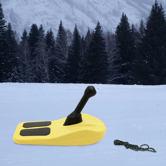 Outdoor Snow Sled, Winter Snow Sleds for Kids Adults, Plastic Toboggan Sleigh for Snowboarding Sliding, Snow Sledding Equipment